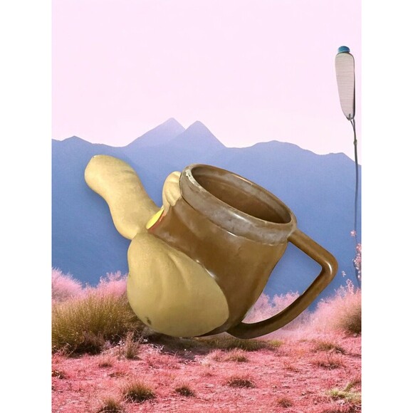 Vintage Looney Tunes Wile E Coyote 3D Plastic Coffee Cup Mug 1992 Road Runner - Picture 5 of 9